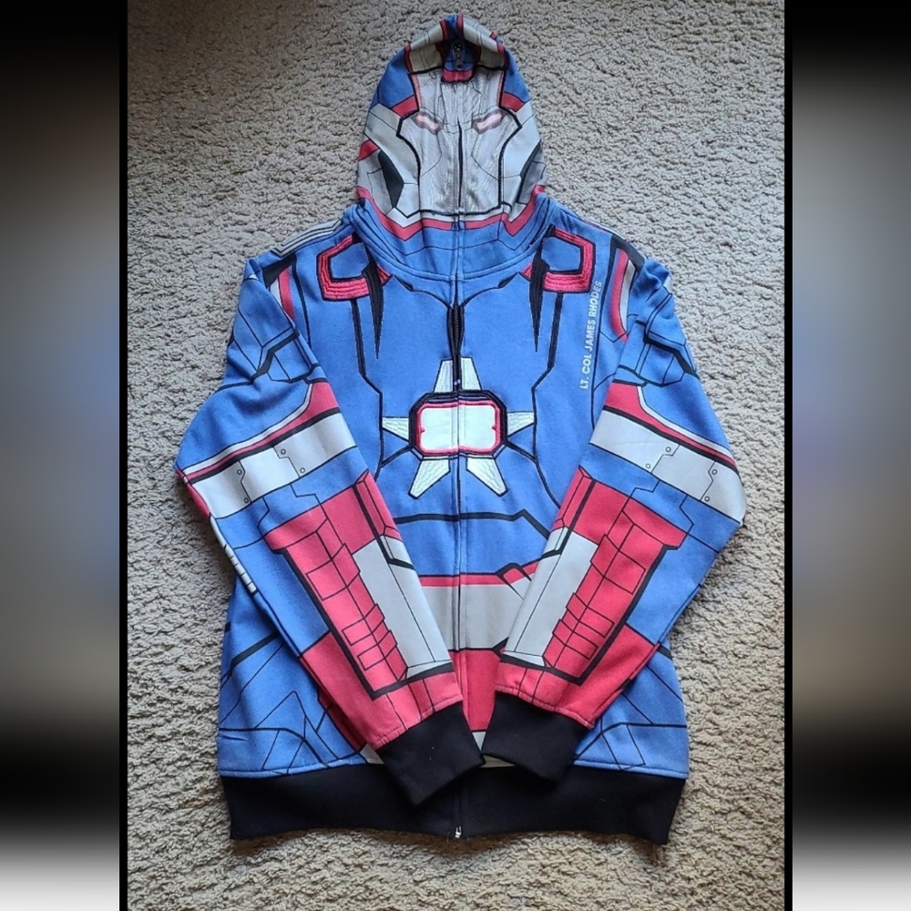 Mad Engine Hot Topic Marvel Iron Man Iron Patriot Men's Hoodie Size L